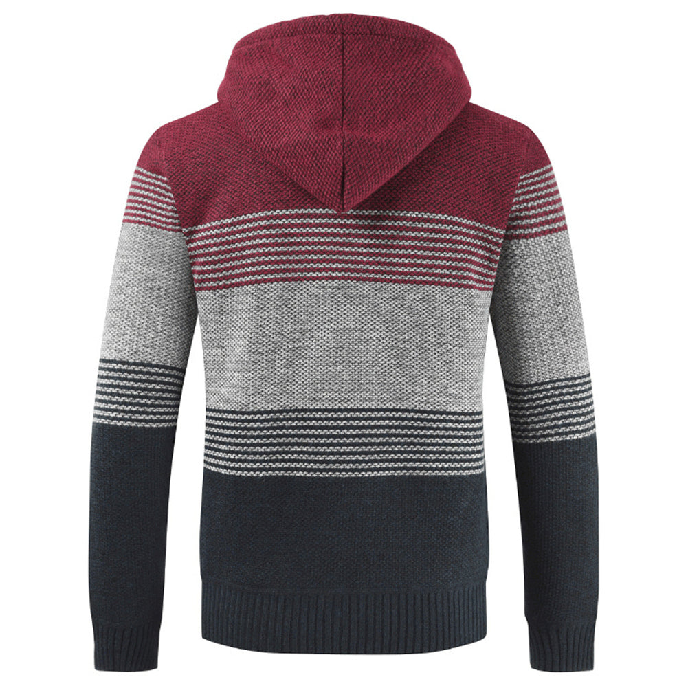 Men's Autumn Winter Hooded Sweater Cardigan