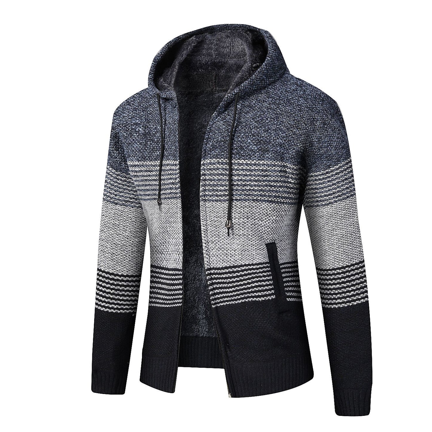 Men's Autumn Winter Hooded Sweater Cardigan