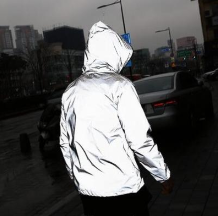 Men's Spring And Autumn Full Reflective Windbreaker Waterproof Jacket Men's High Street