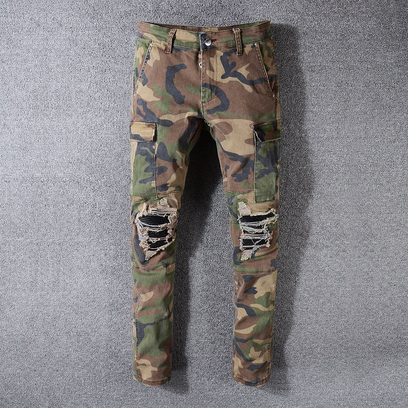 Men's camouflage jeans