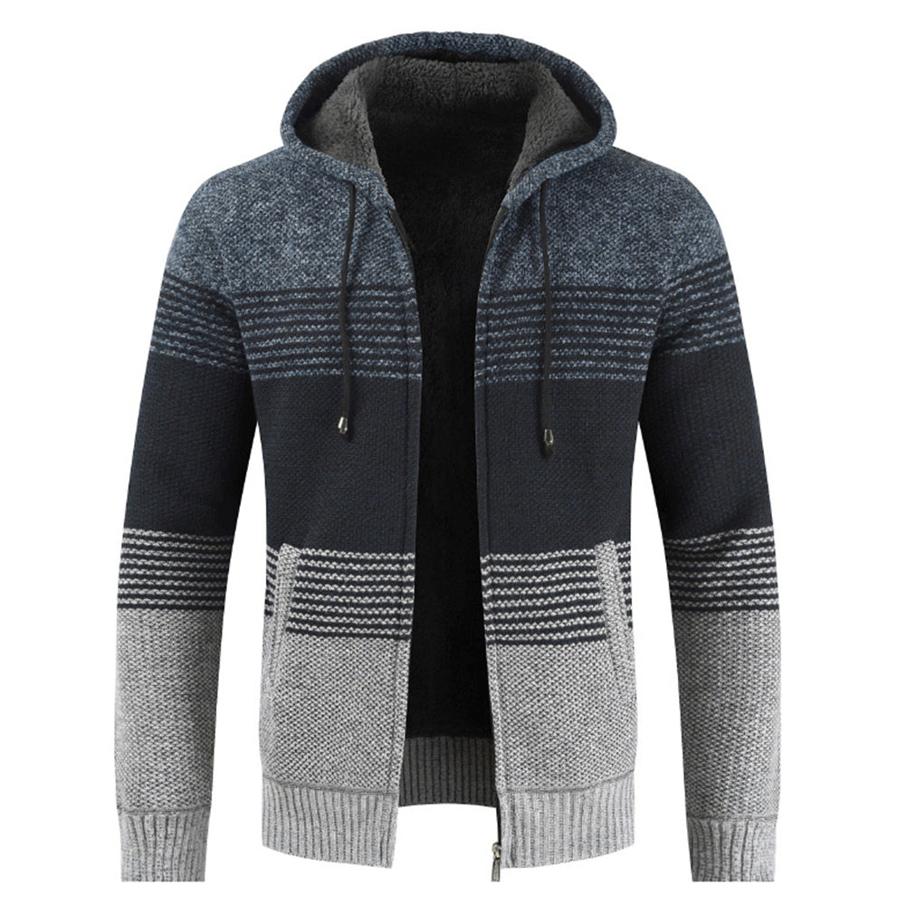 Men's Autumn Winter Hooded Sweater Cardigan