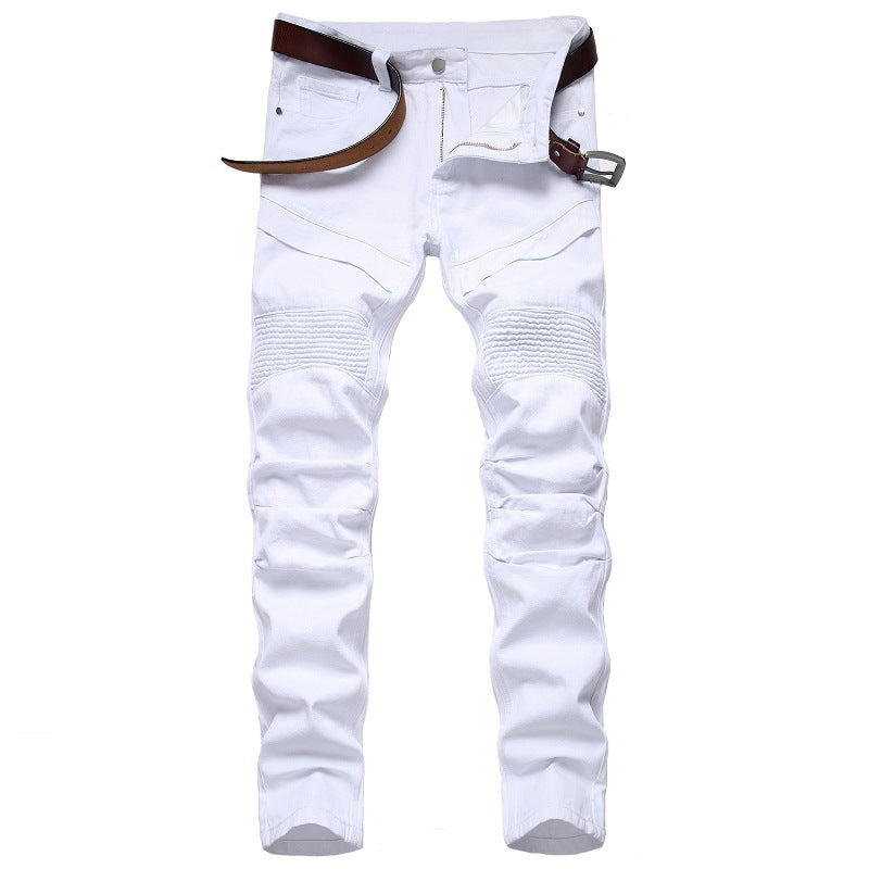 Men Personality Motorcycle Jeans