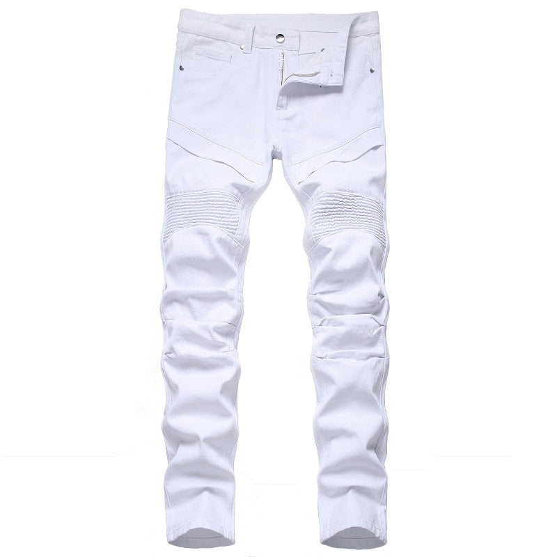 Men Personality Motorcycle Jeans