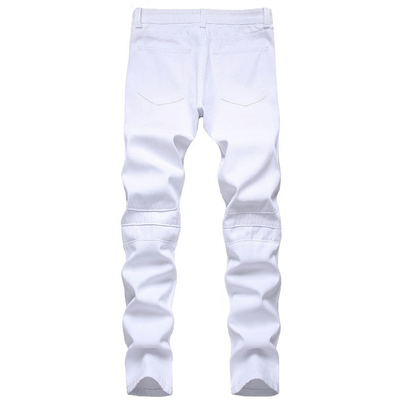 Men Personality Motorcycle Jeans